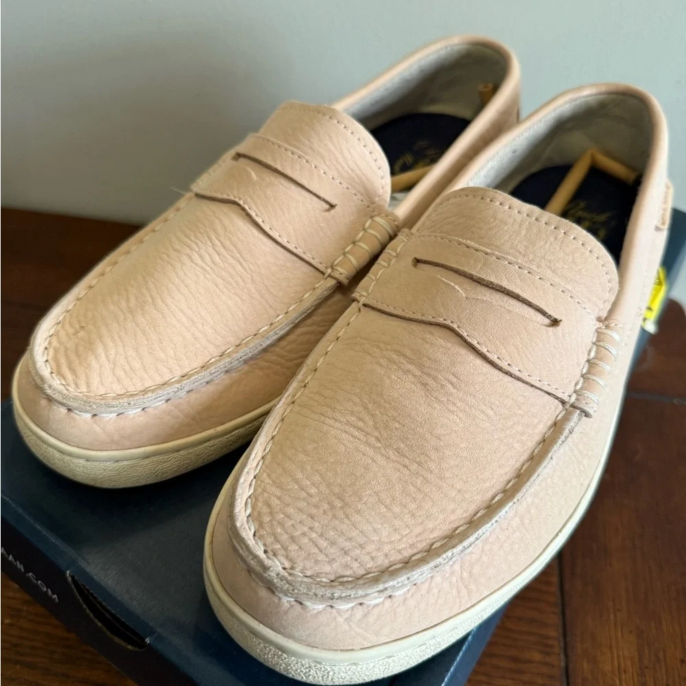Cole Haan leather Nantucket Loafers peach‎ blush men’s 7